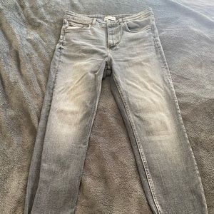 Zara Grey washed Stretchy Jeans Size 10/42